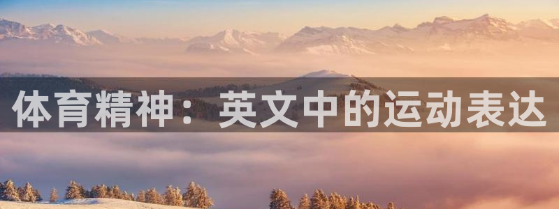 3377体育官网下载招商电话地址查询：体育精神：英文中的运动